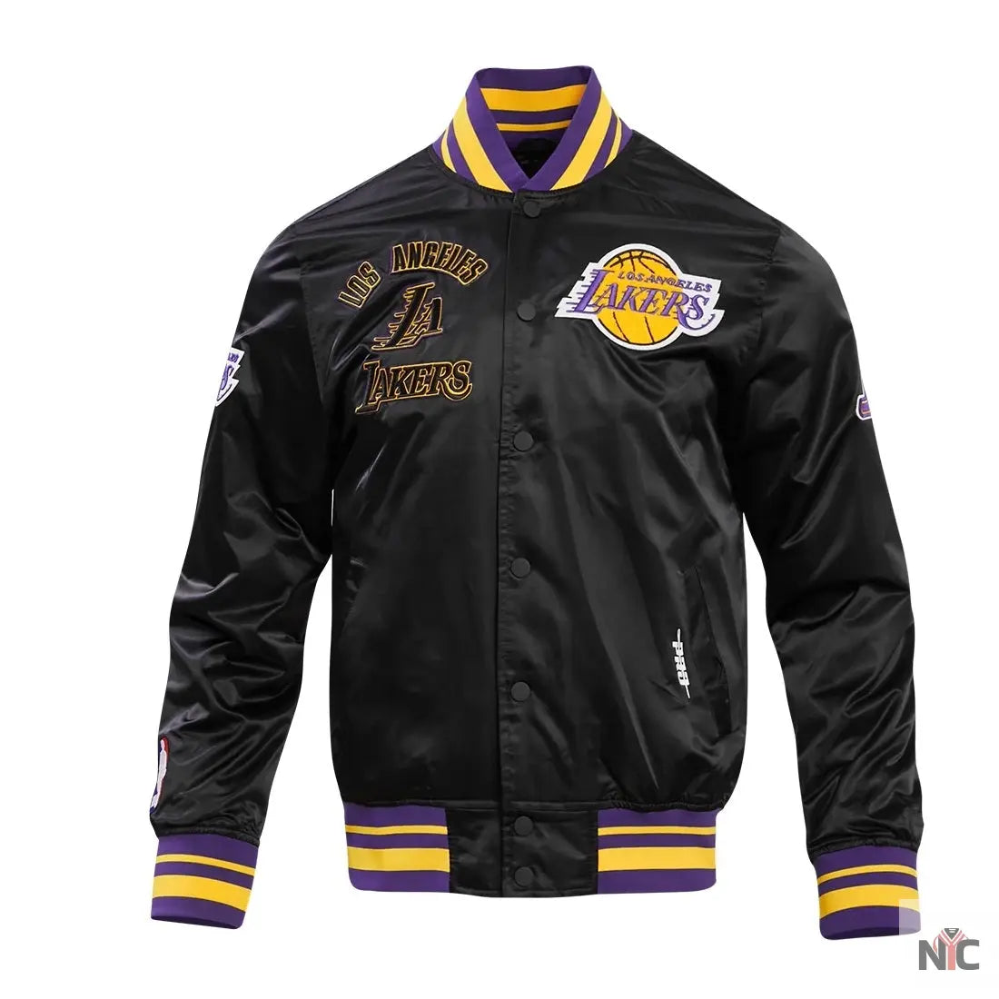 Los Angeles Lakers Retro Classic Rib Satin Varsity Jacket Clanton Jacket