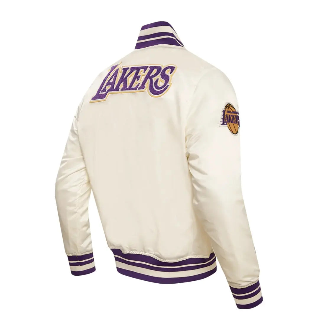 Los Angeles Lakers Retro Classic Rib Satin Varsity Jacket Clanton Jacket