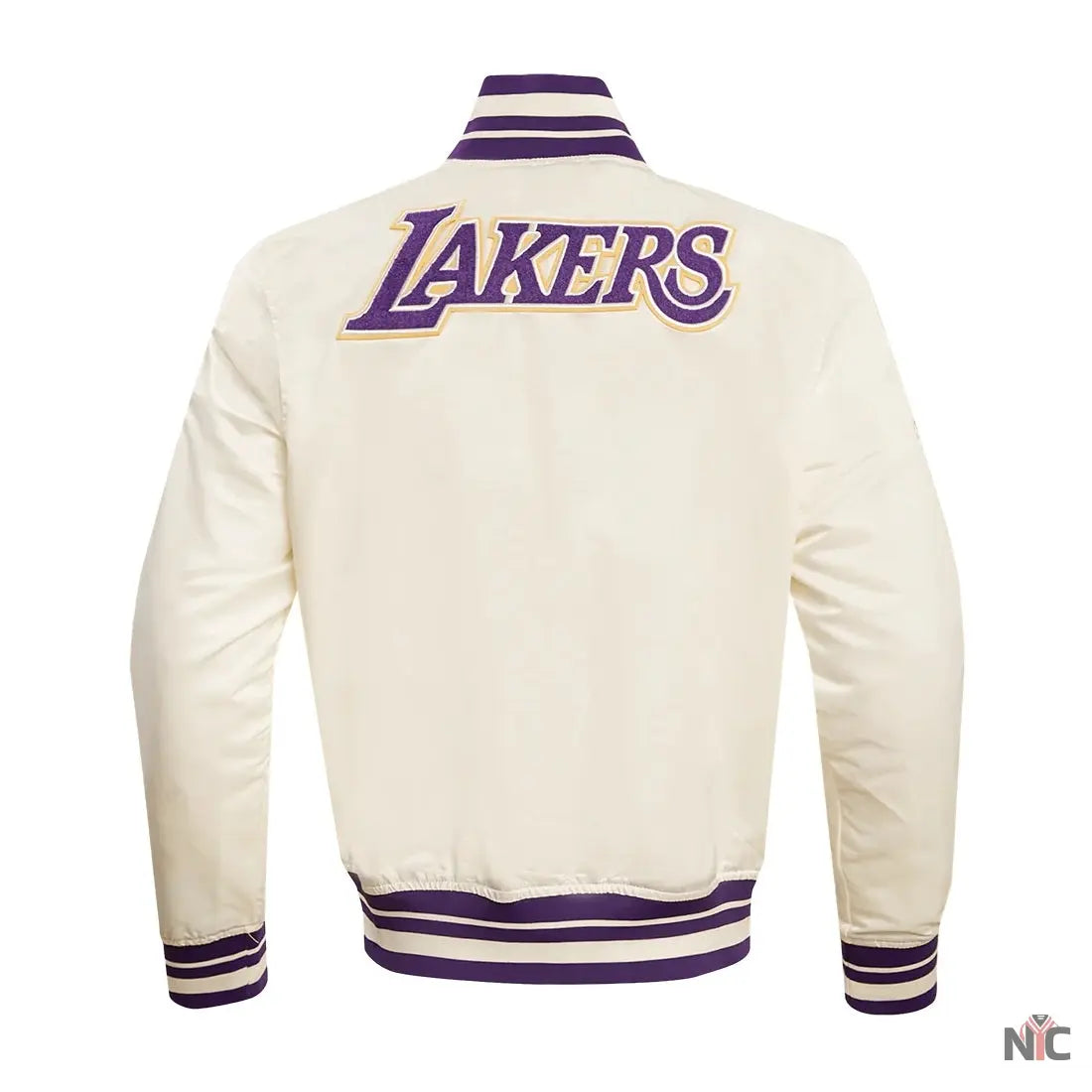 Los Angeles Lakers Retro Classic Rib Satin Varsity Jacket Clanton Jacket