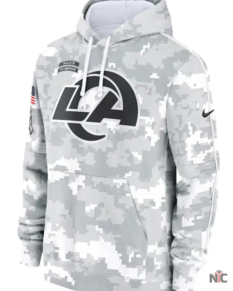 Los Angeles Rams Salute To Service Camo 2024 Hoodie Clanton Jacket
