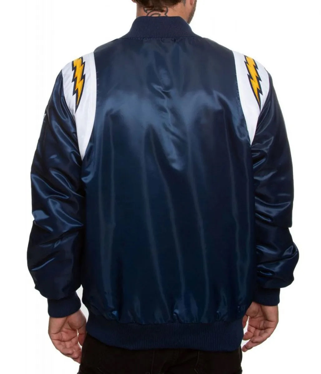 Los Angeles Chargers Bomber Satin Jacket WorthVee