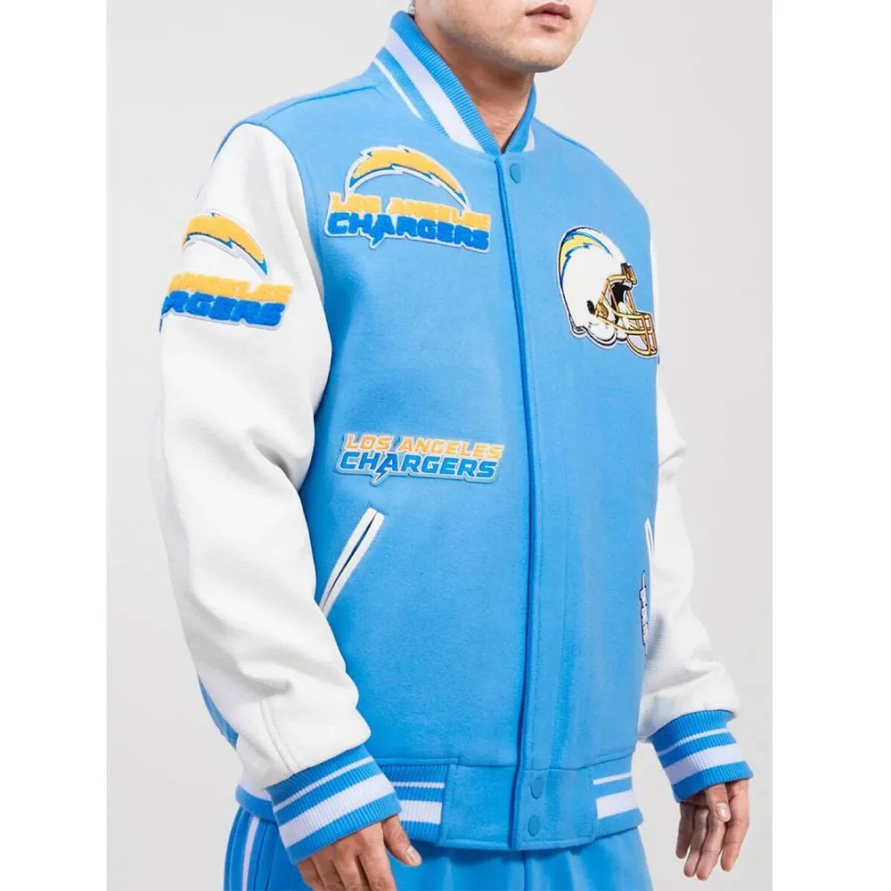 Los Angeles Chargers Mashup Wool Varsity Jacket WorthVee
