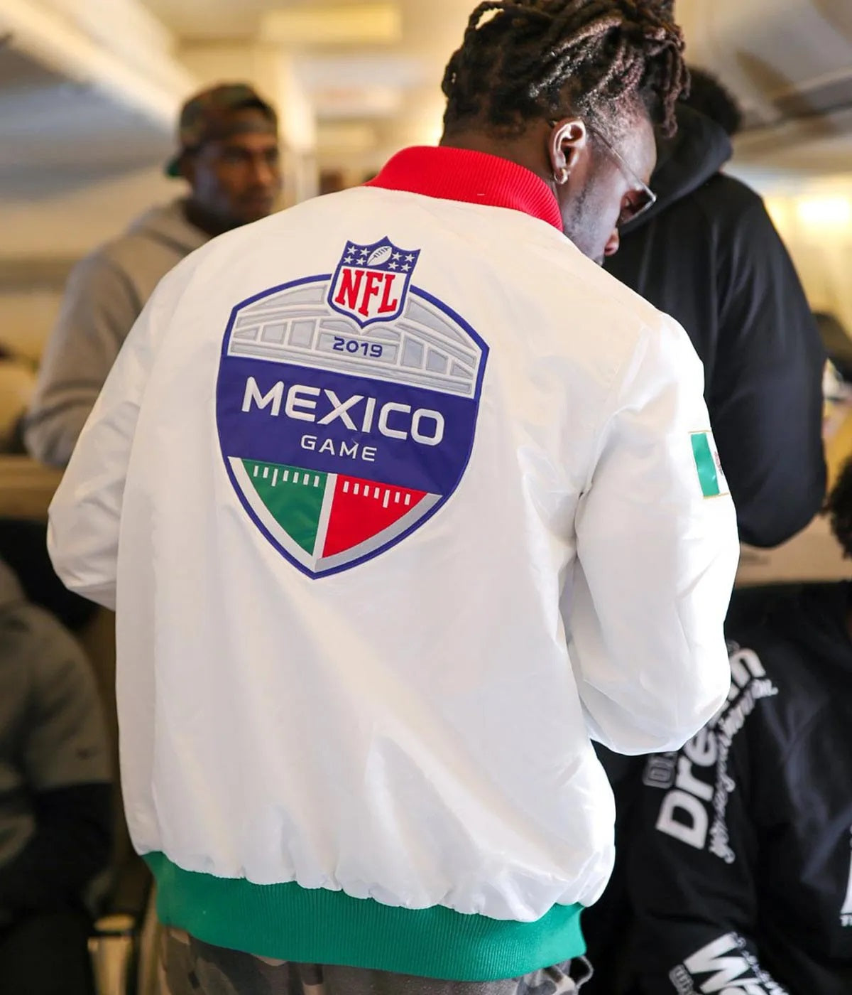 Los Angeles Chargers Mexico 2019 White Satin Jacket Rackup