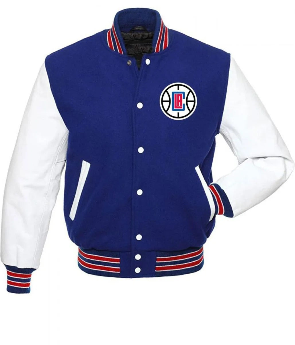 Los Angeles Clippers Basketball Blue and White Jacket WorthVee