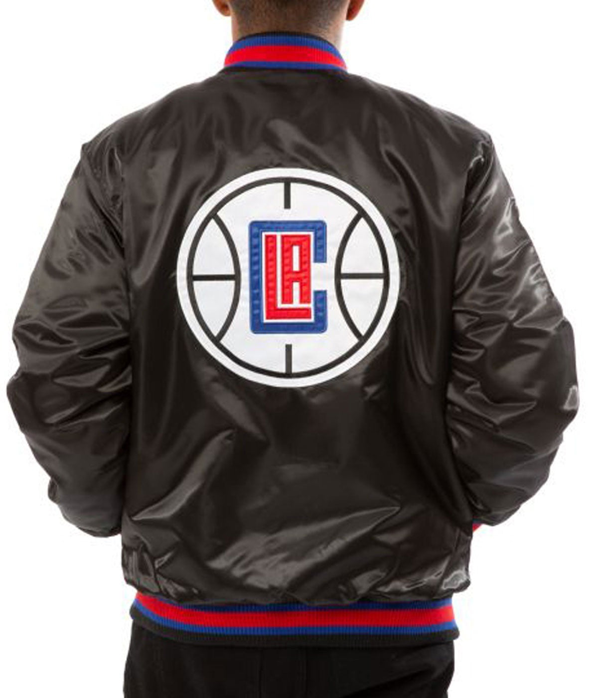 Los Angeles Clippers Black Satin Bomber Jacket WorthVee