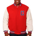 Los Angeles Clippers Wool & Leather Varsity Jacket WorthVee
