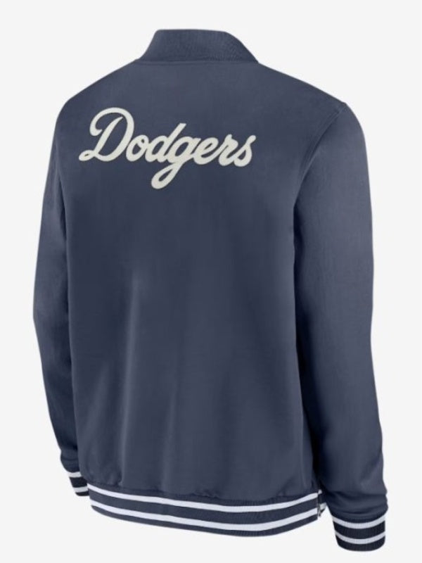 Los Angeles Dodgers Navy City Connect Bomber Jacket WorthVee