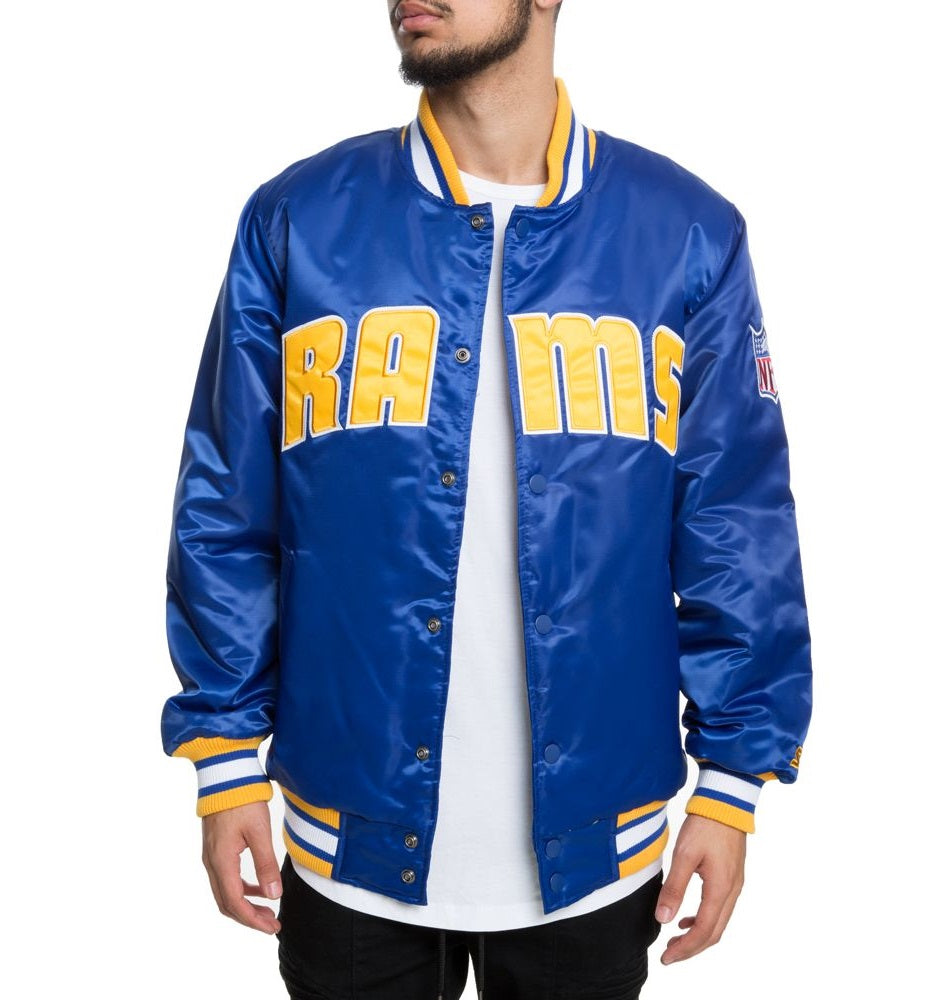 Los Angeles Rams Full-Snap Satin Jacket WorthVee
