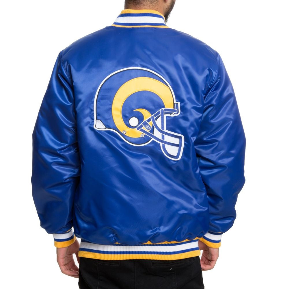 Los Angeles Rams Full-Snap Satin Jacket WorthVee
