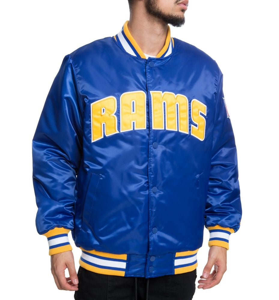 Los Angeles Rams Full-Snap Satin Jacket WorthVee