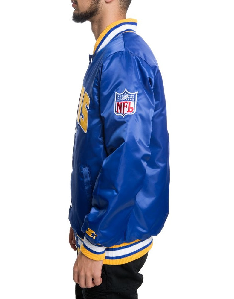 Los Angeles Rams Full-Snap Satin Jacket WorthVee