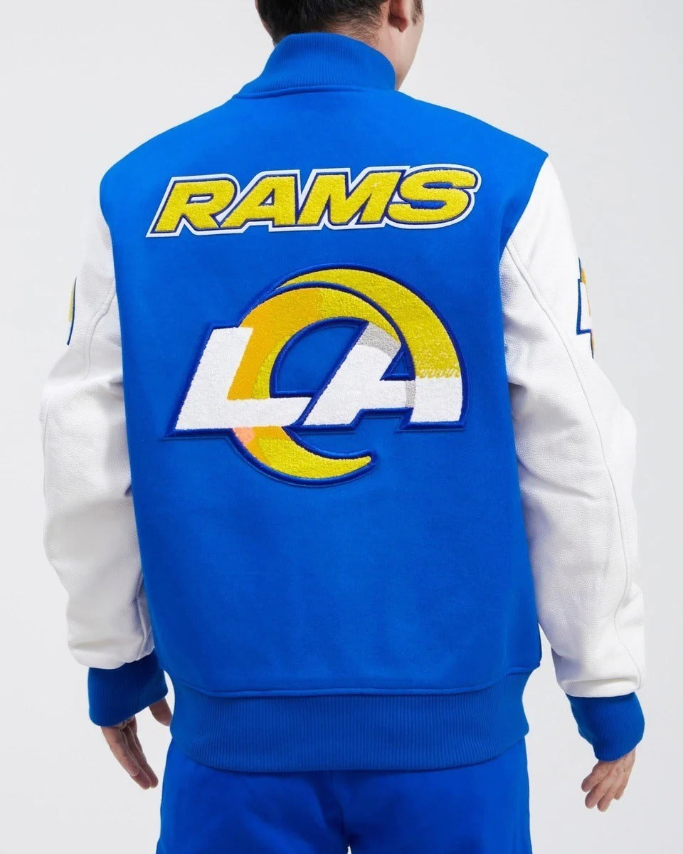 Los Angeles Rams Mash Up Wool Varsity Jacket WorthVee