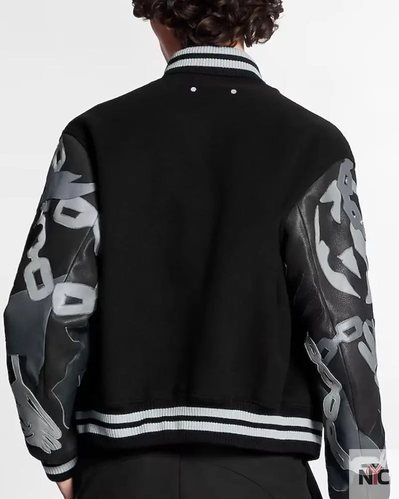 Louis Vuitton Chains Camo Varsity Jacket Clanton Jacket
