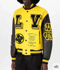 Louis Vuitton Letterman Yellow and Black Varsity Jacket Clanton Jacket