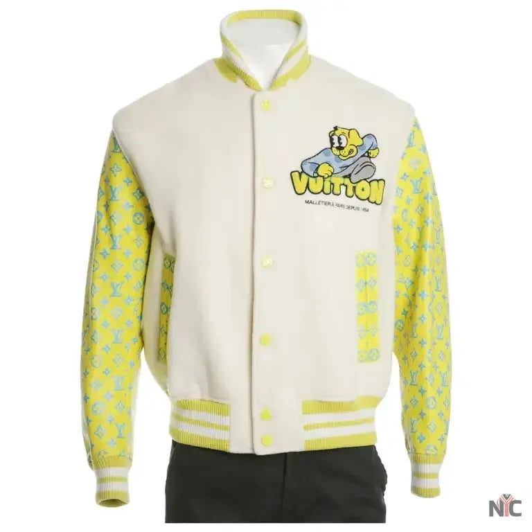 Louis Vuitton Monogram Playground Varsity Blouson Jacket Clanton Jacket