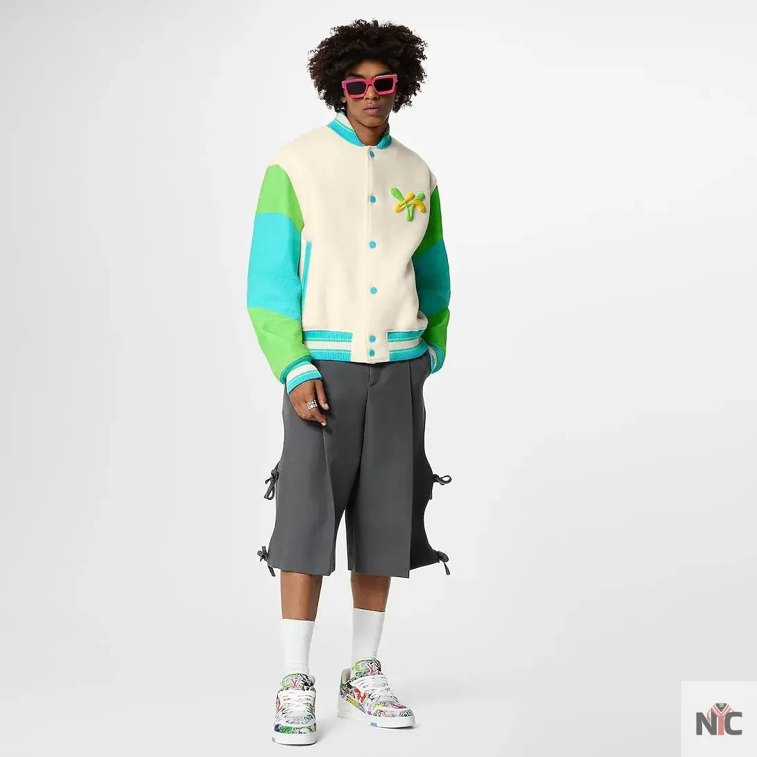 Louis Vuitton Rainbow Playground Varsity Blouson Jacket Clanton Jacket