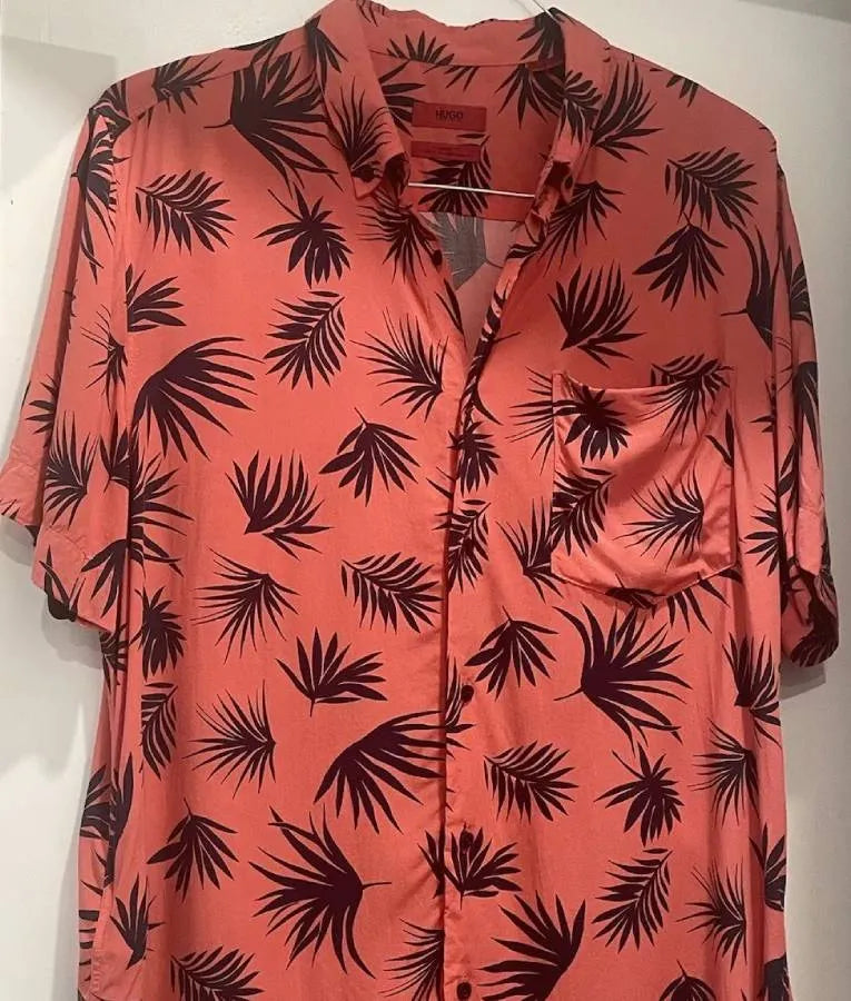 Love Hotel S01 Black Palm Print Shirt