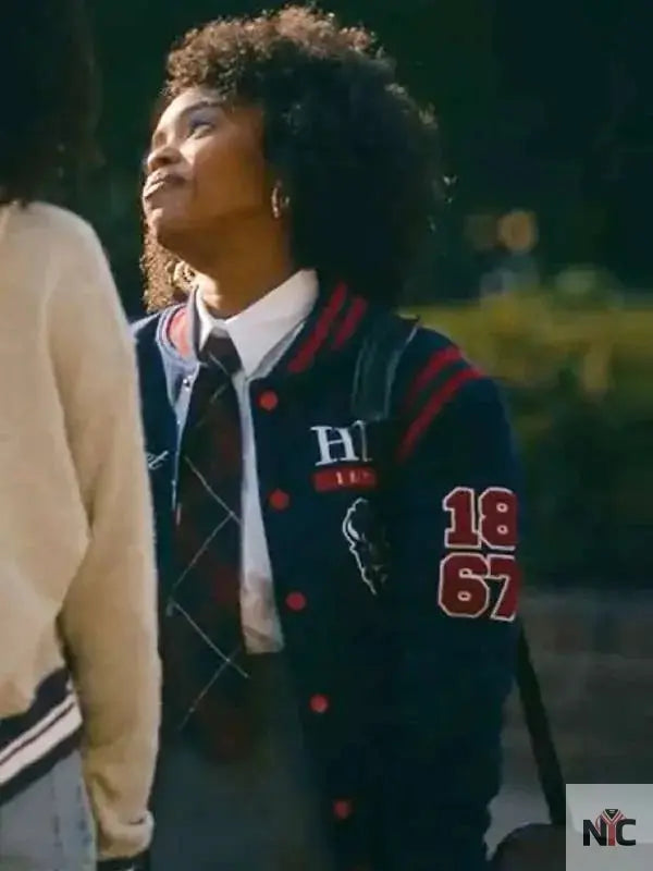 Lovie Simone Forever S01 Blue Varsity Jacket Clanton Jacket