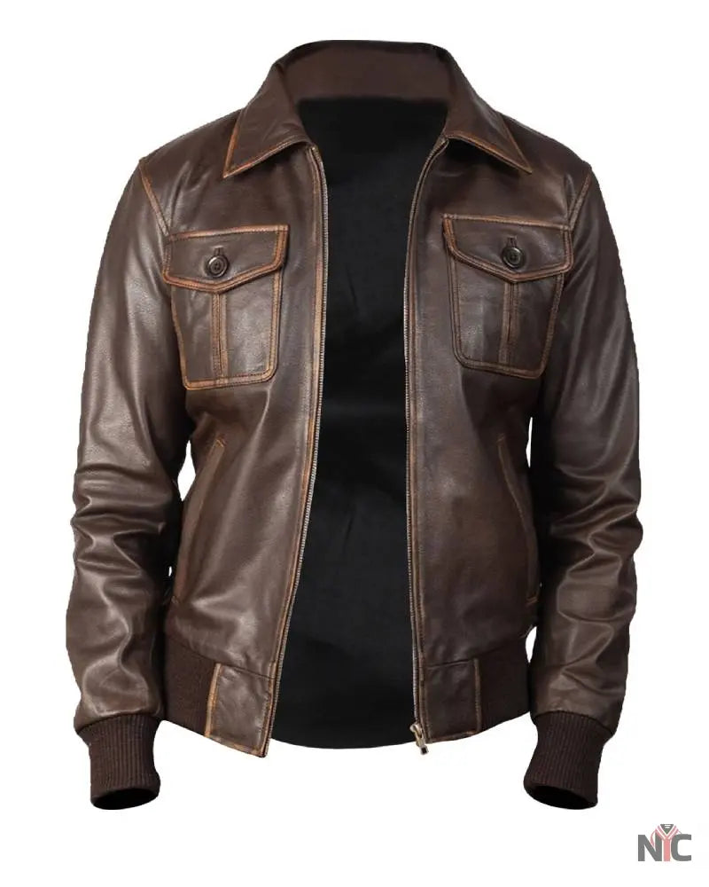 Luis Bomber Leather Jacket Clanton Jacket