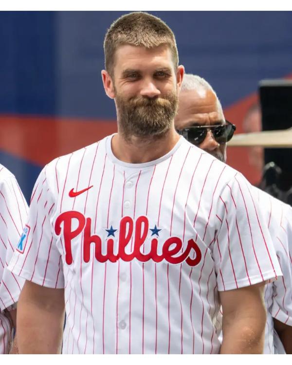 MLB Philadelphia Phillies Bryce Harper Striped Jersey Clanton Jacket