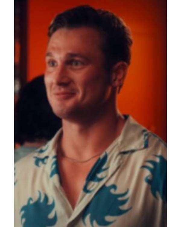 Made in Chelsea S30 White & Blue Sun Print Shirt