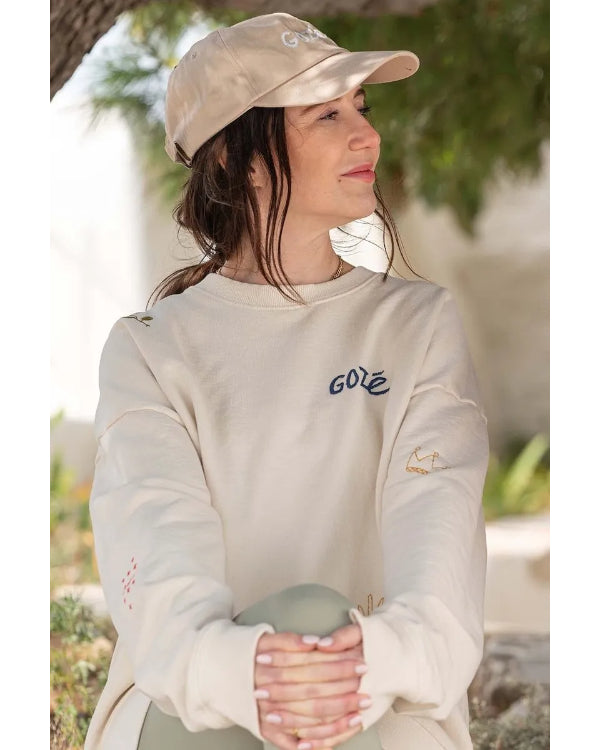 Malice S01 Carice van Houten White Embroidered Sweatshirt