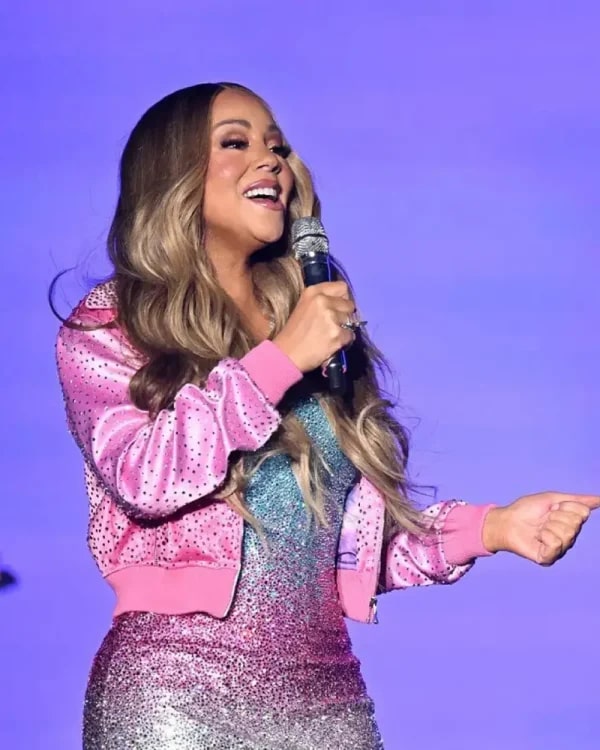 Mariah Carey Brighton Pride 2025 Pink Jacket Clanton Jacket