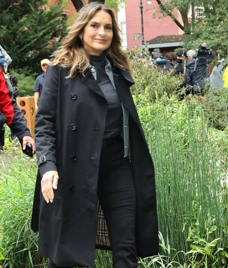 Mariska Hargitay Law And Order SVU S27 Black Coat USA Jackets