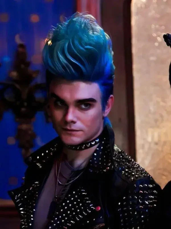 Descendants: The Rise of Red 2024 Hades Studded Leather Jacket Clanton Jacket
