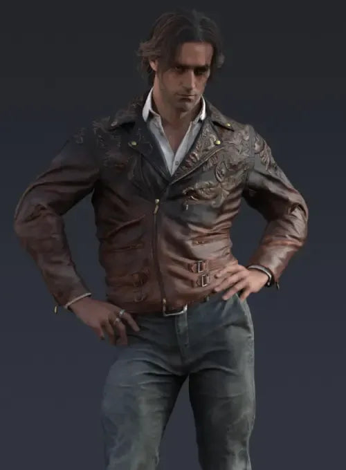 Dr. Luis Serra Navarro Brown Leather Jacket