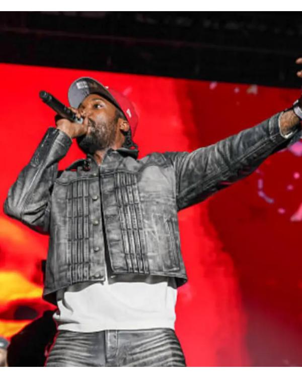 Meek Mill Roots Picnic 2025 Grey Jacket Clanton Jacket