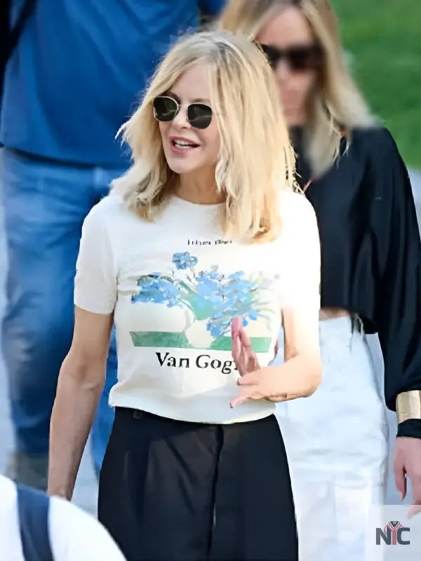Meg Ryan Madrid 2025 White T-Shirt Clanton Jacket