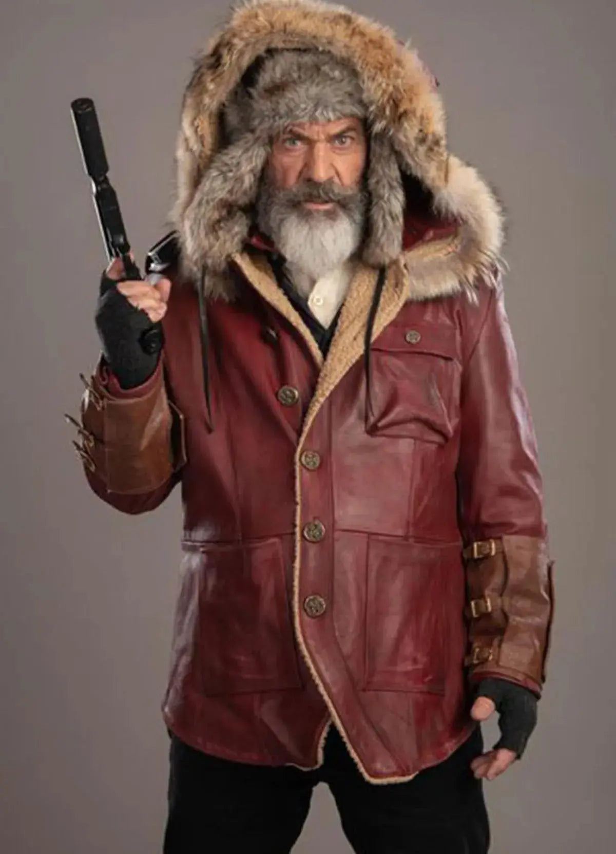 Mel Gibson Fatman Parka Leather Jacket WorthVee
