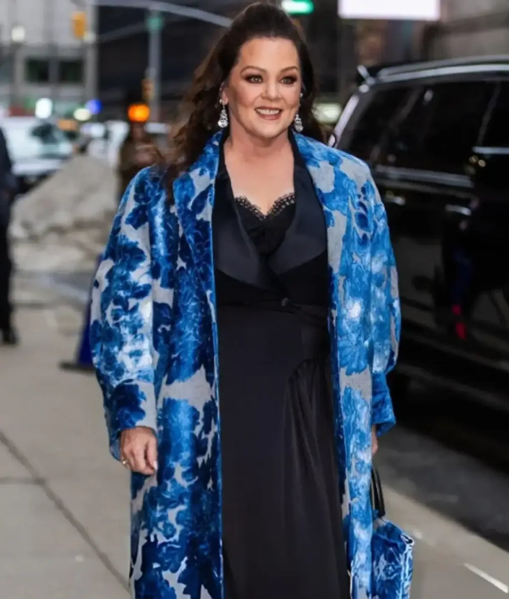 Melissa McCarthy NYC 2026 Floral Coat