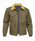 Men Quilted Brown Jacket