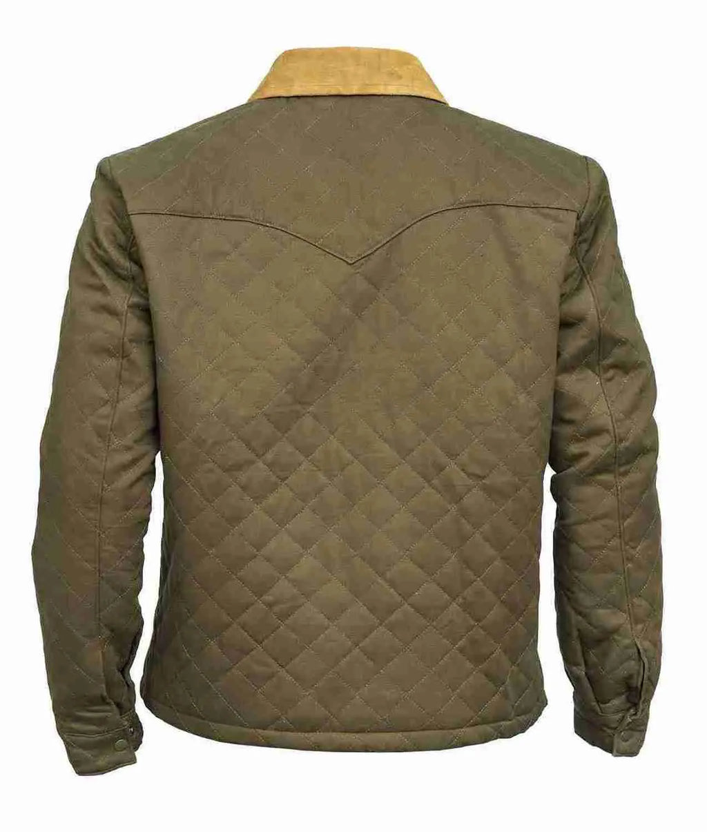 Men Quilted Brown Jacket