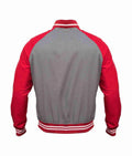 Men Red And Grey Varsity Jacket
