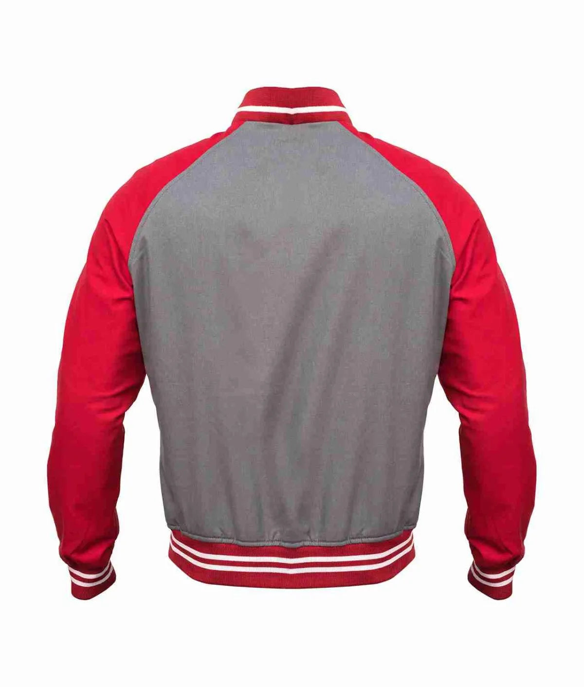 Men Red And Grey Varsity Jacket