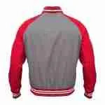 Men Red And Grey Varsity Jacket