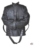 Men’s Real Heavy Duty Leather Straight Jacket Clanton Jacket