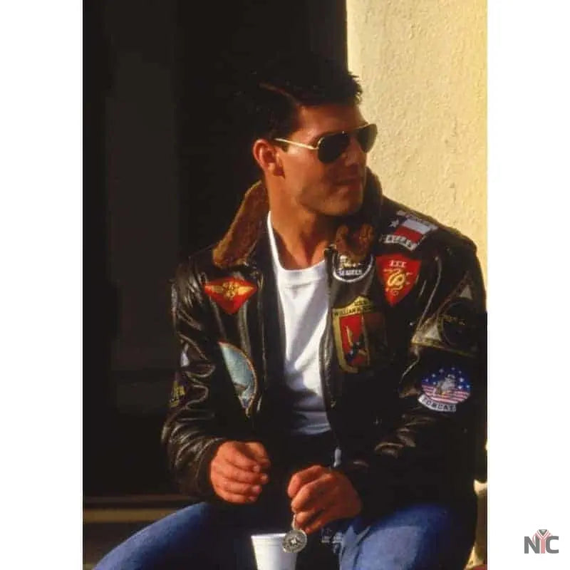 Men’s Top Gun Tom Cruise Leather Jacket Clanton Jacket