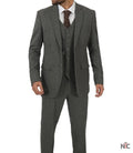 Men's Vintage 3-Piece Grey Tweed Suit for Prom Clanton Jacket