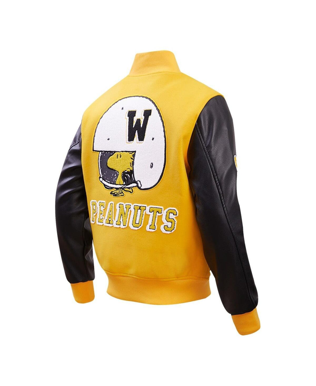 Men’s Yellow Peanuts Woodstock Sports Full-zip Varsity Jacket Clanton Jacket