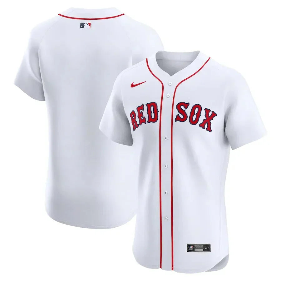 Men's Boston Red Sox Nike White Home Elite Jersey Kansas Jacket