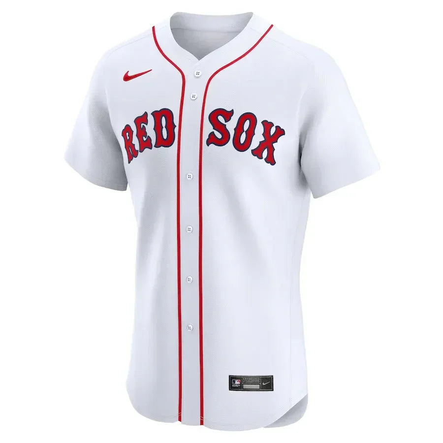 Men's Boston Red Sox Nike White Home Elite Jersey Kansas Jacket