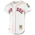 Men's Boston Red Sox Pedro Martinez Mitchell & Ness White 1999 Cooperstown Collection Home Authentic Jersey Kansas Jacket