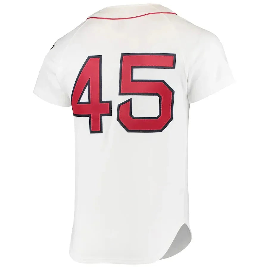 Men's Boston Red Sox Pedro Martinez Mitchell & Ness White 1999 Cooperstown Collection Home Authentic Jersey Kansas Jacket