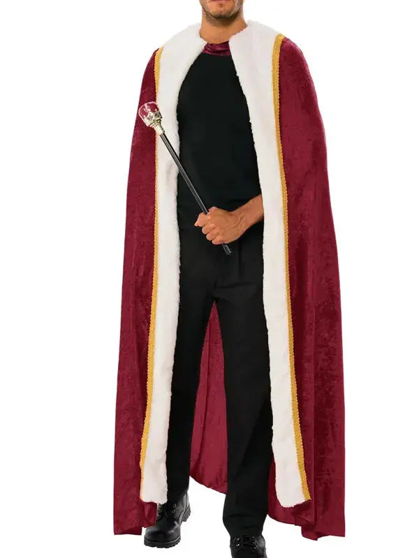 Men’s Burgundy Velvet King’s Cape WorthVee