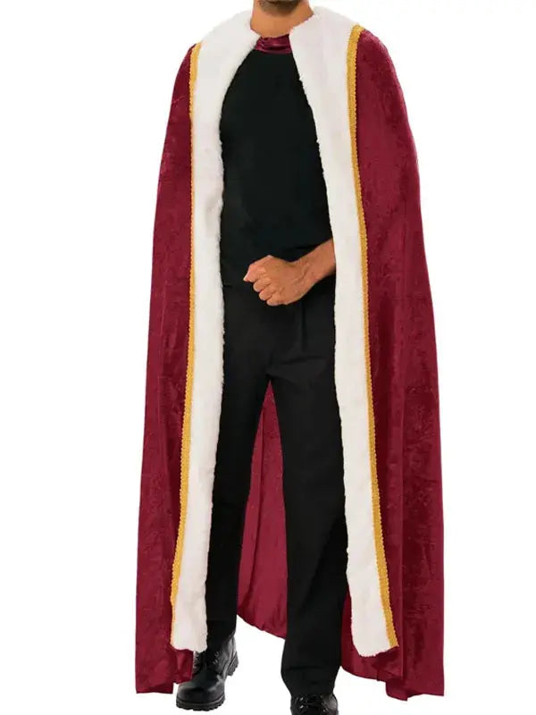 Men’s Burgundy Velvet King’s Cape WorthVee