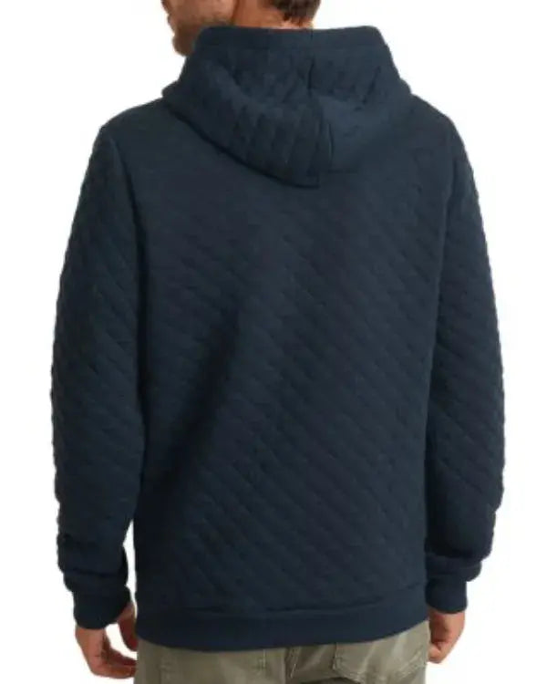 Men’s Corbet Quilted Navy Blue Zip-Up Hoodie WorthVee